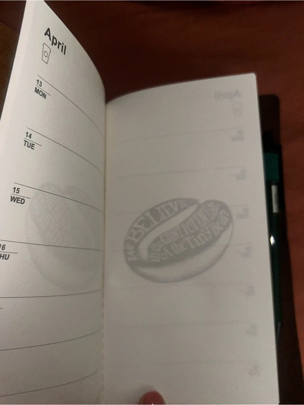 Starbucks Dark Green 2026 planner with Gold Cup Charm